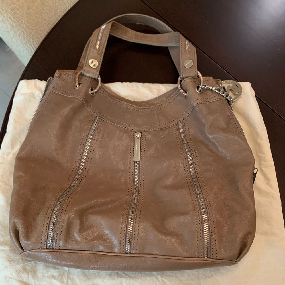 Michael Kors taupe handbag